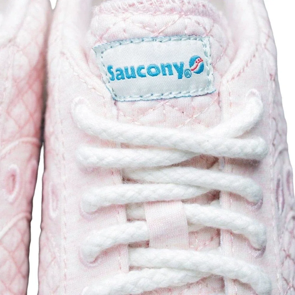 Saucony Jazz Low Pro Pink Quilted Jersey Heathered Sneakers Lifestyle Women 11.5